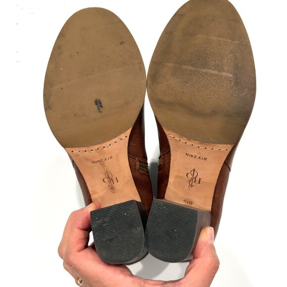 Cole Haan Nike Air Cassidy Brown Leather Boots Booties Cognac 8.5 - Picture 8 of 14